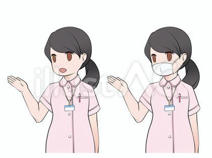 説明する、案内する、紹介する女性看護師