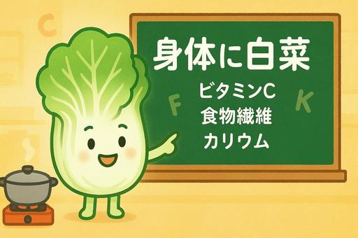 白菜キャラ栄養解説イラスト