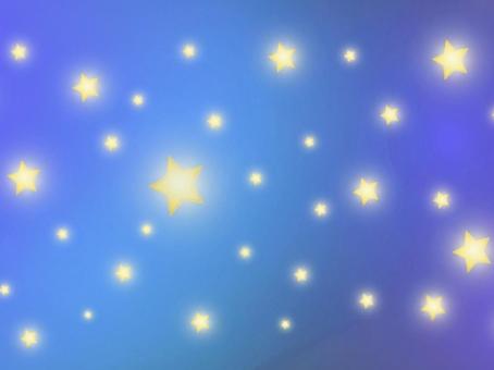青背景と黄色い星 青,星,夜,黄色,光,グラデーション,ぼかし,可愛い,シンプル,キラキラのイラスト素材