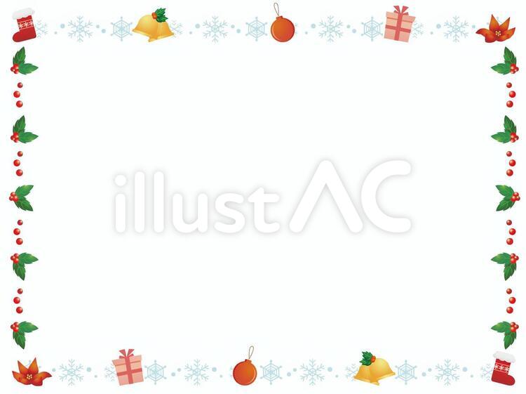 クリスマスの飾り枠 フレーム,メッセージ,背景のイラスト素材
