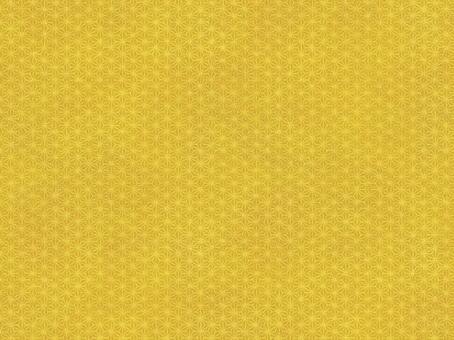 金色和柄パターン【麻の葉】 和柄,金色,背景,ゴールド,パターン,シームレスパターン,手描き,金,金箔,祝いのイラスト素材