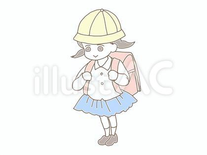 ランドセルを背負う女の子