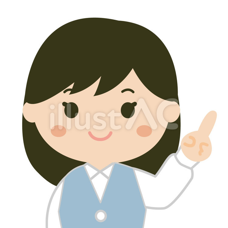 案内をするベストの女性指さし 女性,人物,案内のイラスト素材
