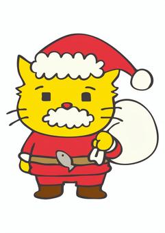 CH_C01_ねこさんた ねこ,サンタ,くりすます,ふゆ,てがきのイラスト素材