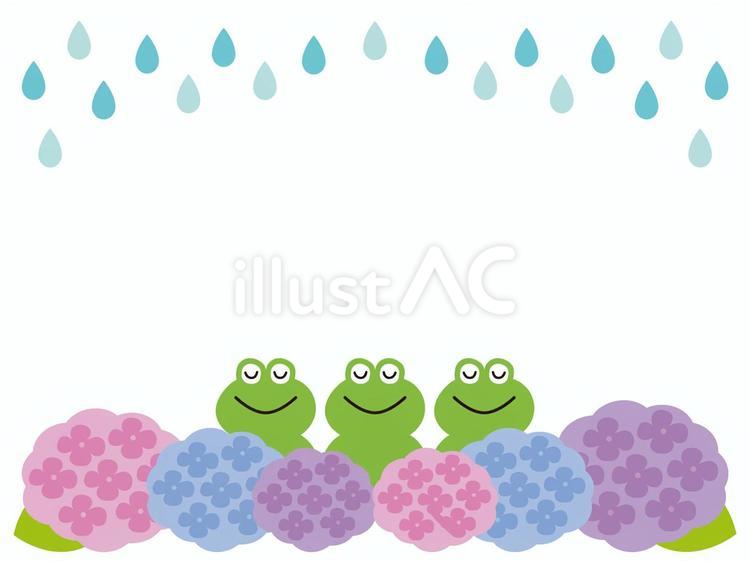 梅雨の背景イラスト２７ 梅雨,背景,フレームのイラスト素材