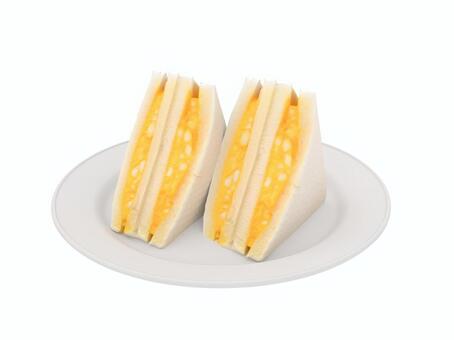 パン屋やベーカリーや弁当の卵サンドイッチ サンドイッチ,サンドウィッチ,サンド,卵サンド,卵,卵サンドイッチ,卵サンドウィッチ,玉子サンド,パン,玉子サンドウィッチのイラスト素材