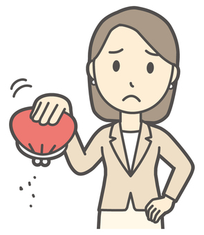  カジュアルスーツ女性-376-バスト 金欠,会社員,女性,スーツ,ビジネス,仕事,ol,人,大人,ビジネスウーマンのイラスト素材