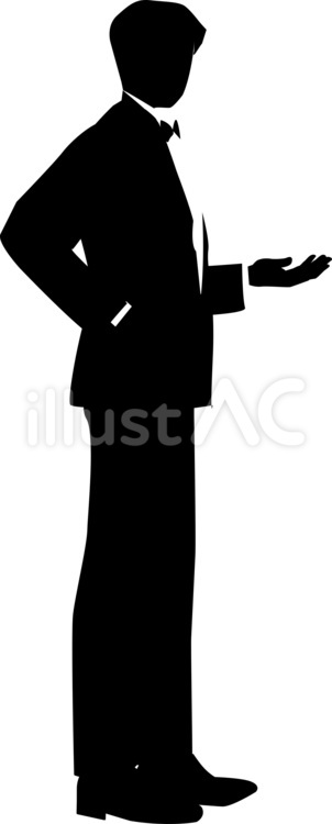 花婿 立ち姿イラスト No 無料イラストなら イラストac