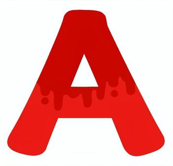 Illustration, type a, type de sang, mots sanguins, 