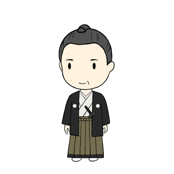 桃井春蔵 桃井春蔵,剣術家,鏡新明智流,士学館,江戸時代,幕末,人物,歴史,日本史,二頭身のイラスト素材