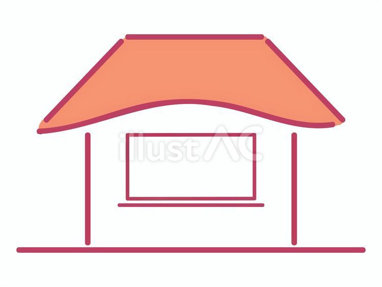 柔らかい印象のマイホーム 家,住宅,一戸建てのイラスト素材