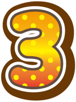 Number -03, पतझड़, 3, नारंगी, JPG, PNG and AI