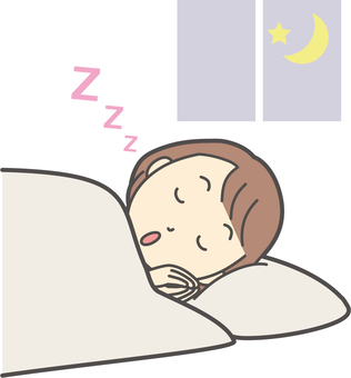 Illustration, sleep, female, sleep, JPG, PNG and AI