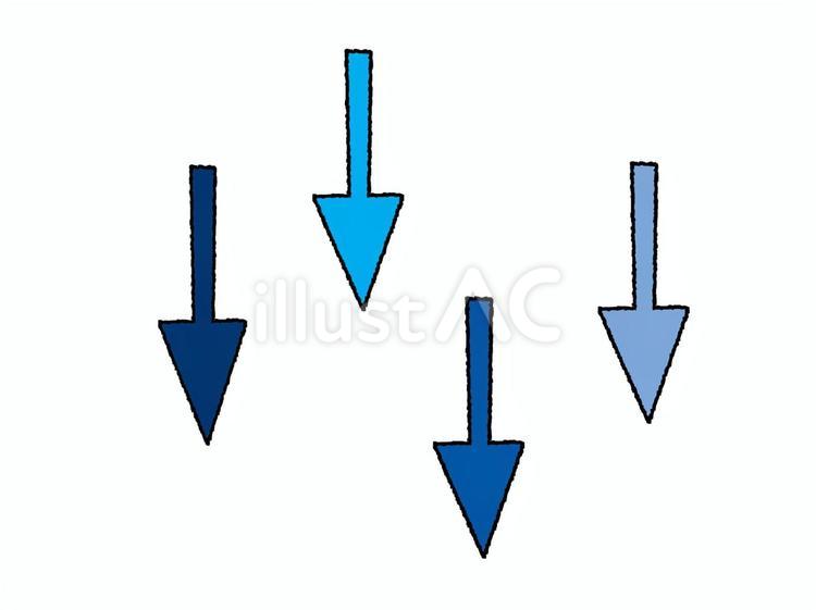 下がる矢印 矢印,下がる,誘導のイラスト素材