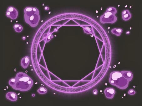 Purple water type magic circle, magic team, wasser, anrufen, JPG