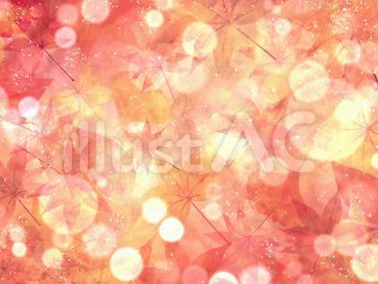 水彩テクスチャ(秋の植物・紅葉背景)