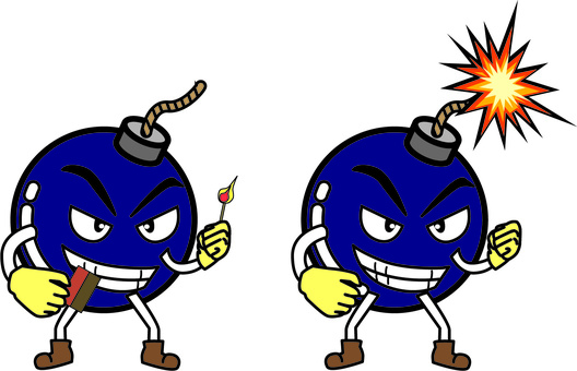 爆弾　爆発　武器　線画