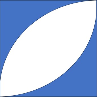 四角と円の切り抜き問題 算数,数学,円,正方形,切り抜き,中学受験のイラスト素材