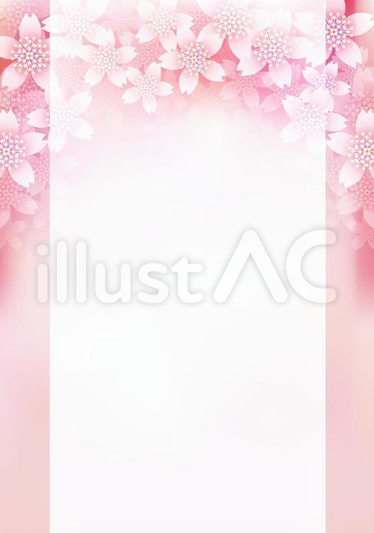 桜の花＆フレーム7 花,桜,春のイラスト素材