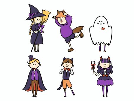 ハロウィンの仮装する子ども