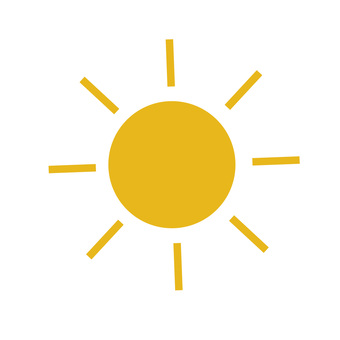 太陽のシンプルなイラスト 太陽のシンプルなイラスト 太陽,日差し,晴れ,天気,夏,光,日光,朝,昼,元気のイラスト素材