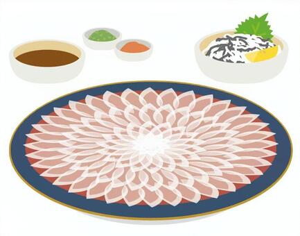 Fugu fukushi stab, JPG, PNG and AI Fugu fukushi stab, blowfish, sashimi, fugu skin, JPG, PNG and AI