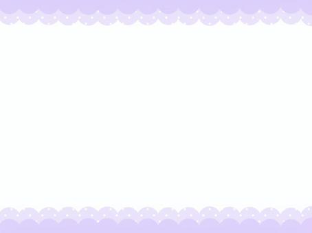 ふわふわ・上下ラインフレーム・紫 背景,フレーム,飾り枠,囲み枠,装飾,見出し,タイトル,上下,枠,淡いのイラスト素材