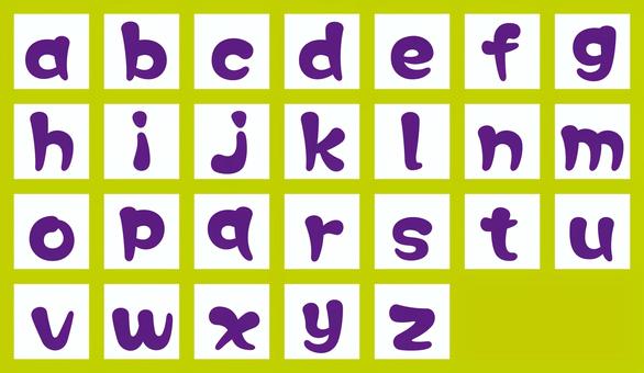 筆丸文字/アルファベット・小文字 文字,筆文字,手書き風,丸文字,小文字,アルファベット,欧文,太字,ボールド,書体のイラスト素材