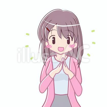 女性 笑顔 通常