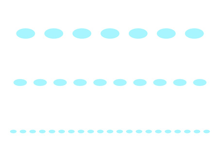 水色の点線・ドット装飾ラインセット 飾り罫,点線,破線,ドット,縫い目,装飾,横,ライン,見出し,仕切りのイラスト素材