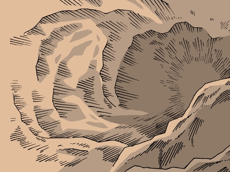 洞窟 洞窟,背景,シンプル,彩色画,デジタル,手描きのイラスト素材