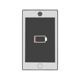 スマートフォン　充電切れ スマートフォン,電子機器,日常生活,長方形,丸,カメラ,ボタン,画面,黒,充電切れのイラスト素材