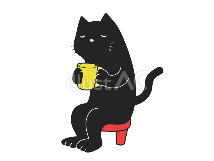 黒猫　休憩中 黒猫,猫,休憩のイラスト素材