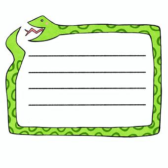 Illustration, animal, frame, a snake, 