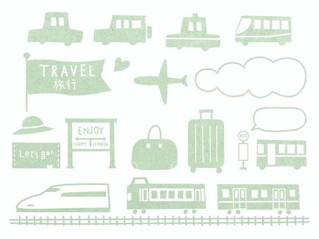 Journey _ transportation set _ cork green, JPG and PNG Journey _ transportation set _ cork green, wisata, brigade, lintas, JPG and PNG