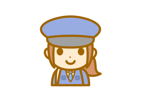 警備員女性　ノーマル 警備員,制服,人物,女性,大人のイラスト素材