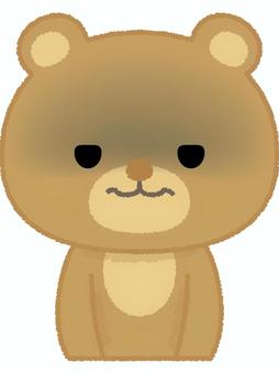 くま無表情 クマ,無表情,真顔,つまらない,動物,ベアーのイラスト素材