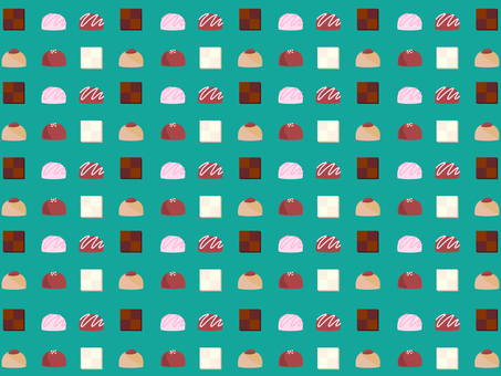 バレンタインチョコ整列(グリーン) バレンタイン,ハッピーバレンタイン,valentine＇sdayのイラスト素材