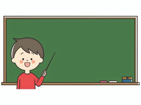 発表する男の子 男の子,こども,説明,教える,解説,プレゼン,発表,ポイント,授業,発表会のイラスト素材