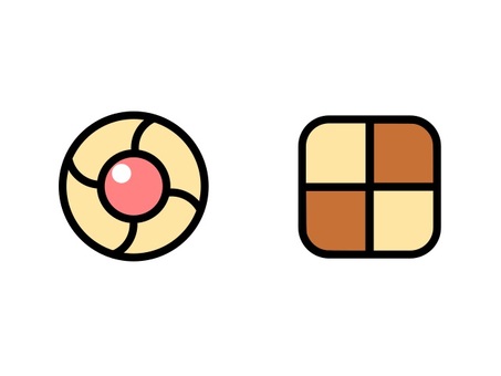 クッキーダブル クッキー,お菓子,食べ物,洋菓子,料理のイラスト素材