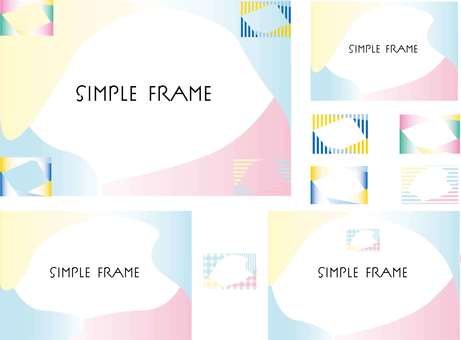 Illustration, frame, set, simple, 