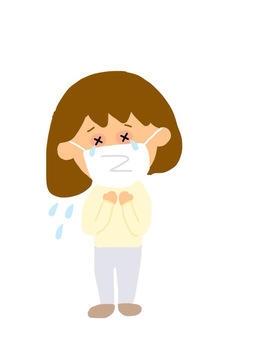 Woman with hay fever, , JPG and PNG