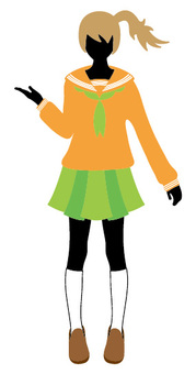 水手服描述2, 学生, 水手服, 女子, JPG, PNG 和 AI