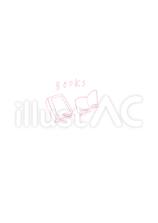BOOKS 本,書籍,英語のイラスト素材