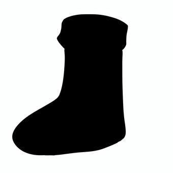 クリスマスの靴下のシルエット 靴下,シンプル,シルエット,影,黒色のイラスト素材