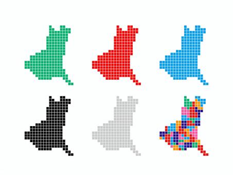 Illustration, ibaraki prefecture, prefectures, map, 