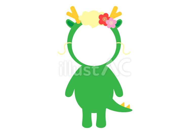 辰の顔はめ 顔はめ,辰,着ぐるみのイラスト素材