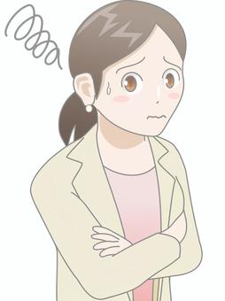 ビジネスウーマン2510(腕組み・困る)