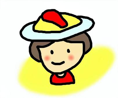 オム子さん オムライス,かぶりもの,帽子,可愛い,キャラクターのイラスト素材