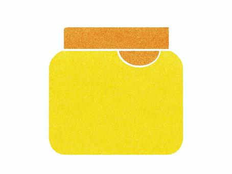 色鉛筆風の文房具　でんぷんのり　黄 でんぷんのり,文房具,筆記用具,手描き,ゆるい,かわいい,イラスト,保育,こども向け,シンプルのイラスト素材